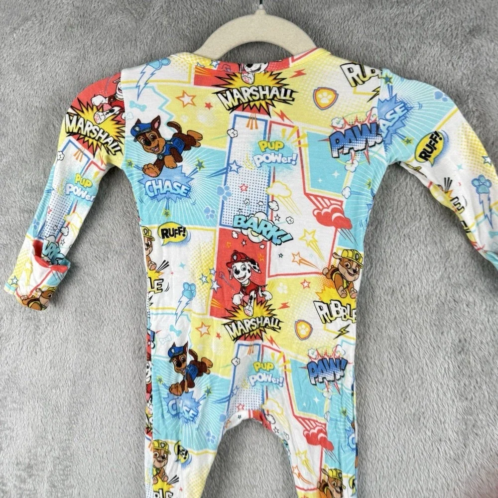 Bellabu Bear Pajamas Baby Boys 3-6 Months Paw Patrol Bamboo One Piece‎ Full Zip